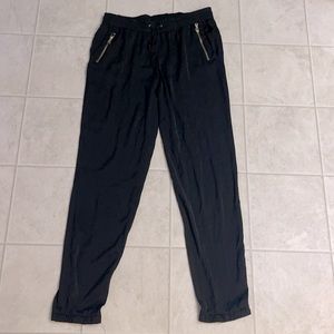 H&M satin drawstring joggers
